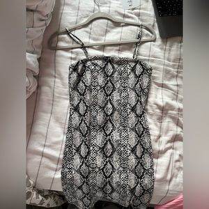 Snake skin printed dress